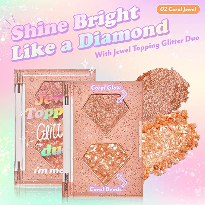 Phấn Mắt 2 Màu I'm Meme Jewel Topping Glitter Duo Eye Shadow 3g