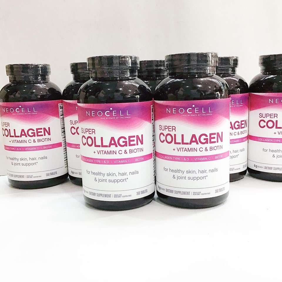 Viên Uống Đẹp Da, Tóc & Móng Neocell Super Collagen + C With Biotin 360 Viên