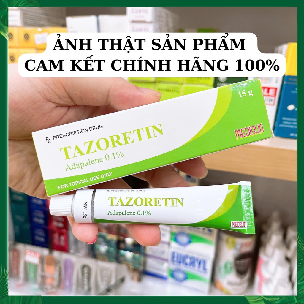 Gel Trị Mụn Ẩn, Mụn Trứng Cá Tazoretin Adapalene 0.1% 15g