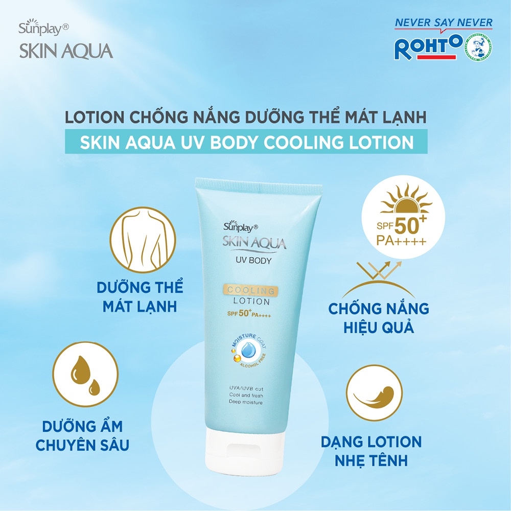 Kem Chống Nắng Dưỡng Thể Trắng Mịn Skin Aqua Uv Body Lotion SPF50+/PA++++ 150g