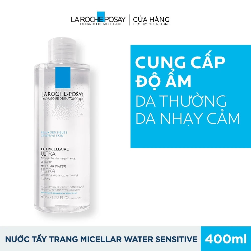 Nước Tẩy Trang Dành Cho Da Nhạy Cảm La Roche-Posay Micellar Water Ultra Sensitive Skin 400ml
