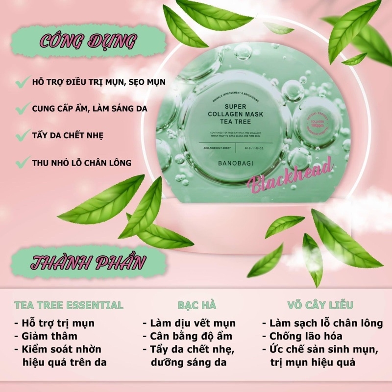 Mặt Nạ Banobagi Super Collagen Mask Wrinkle Improvement & Brightening 30g
