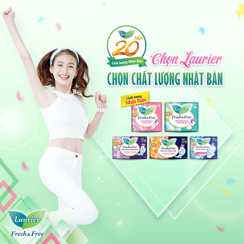 Băng Vệ Sinh Laurier Siêu Mỏng Không Cánh 8 Miếng