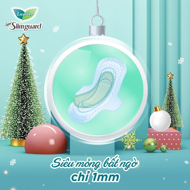 Băng Vệ Sinh Laurier Super SLimguard Siêu Mỏng Bảo Vệ 1mm 22.5cm 20 Miếng