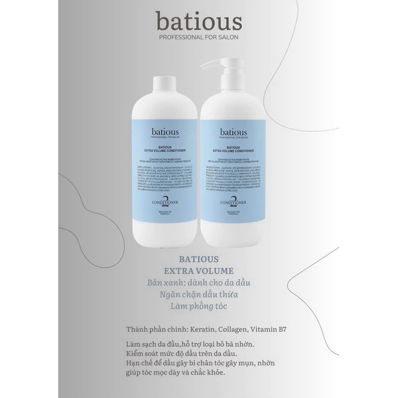 Bộ Gội Xả Cao Cấp Tại Các Salon Batious Professional For Salon 500ml