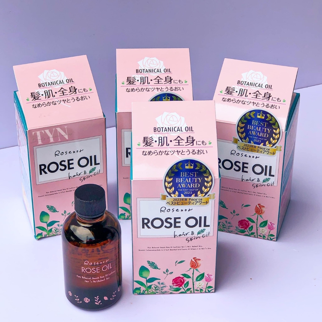 Tinh Dầu Dưỡng Hoa Hồng Cho Tóc, Body & Móng Rose Oil Botanical Nhật 60ml