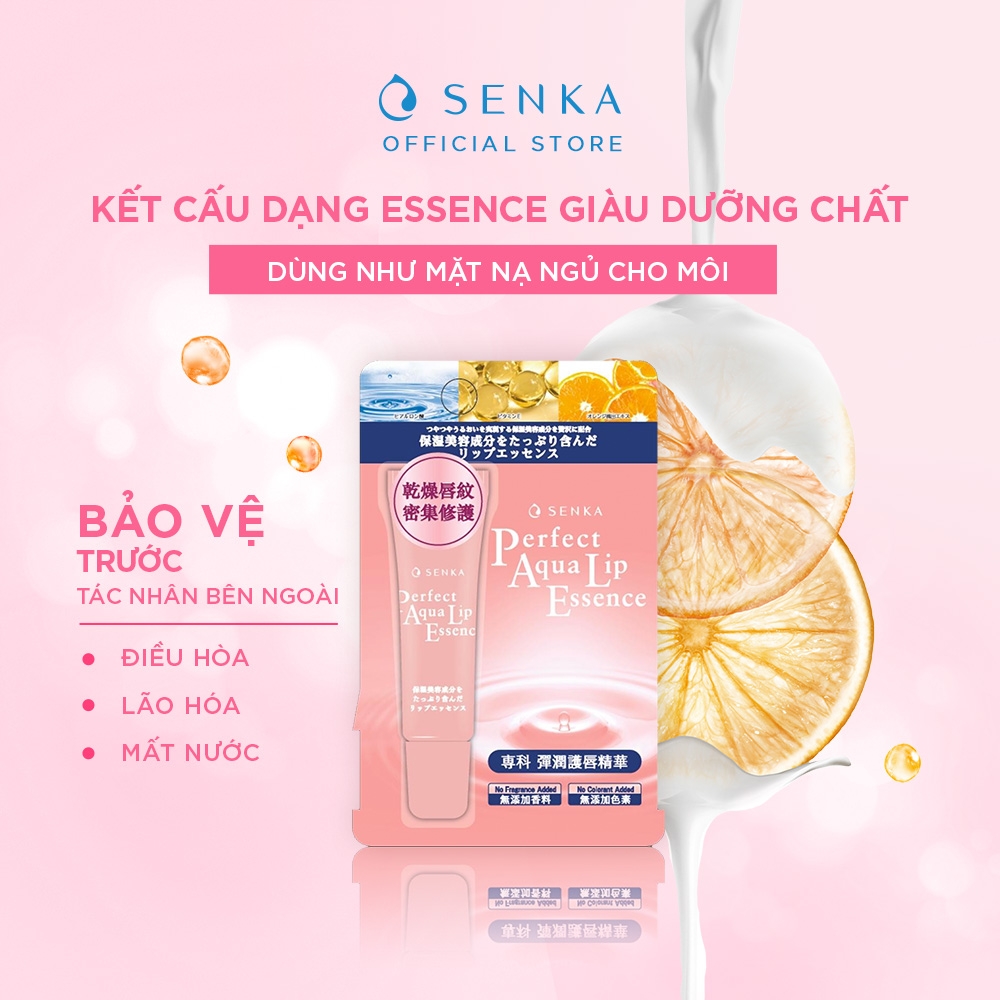 Tuýp dưỡng môi Senka Perfect Aqua Lip Essence 10g