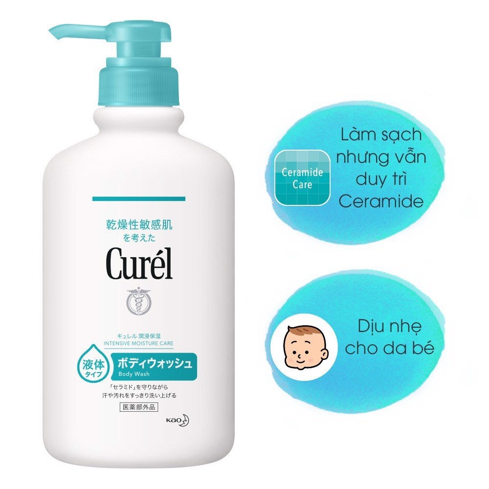 Sữa Tắm Cấp Ẩm Chuyên Sâu Curél Intensive Moisture Care Body Wash 420ml