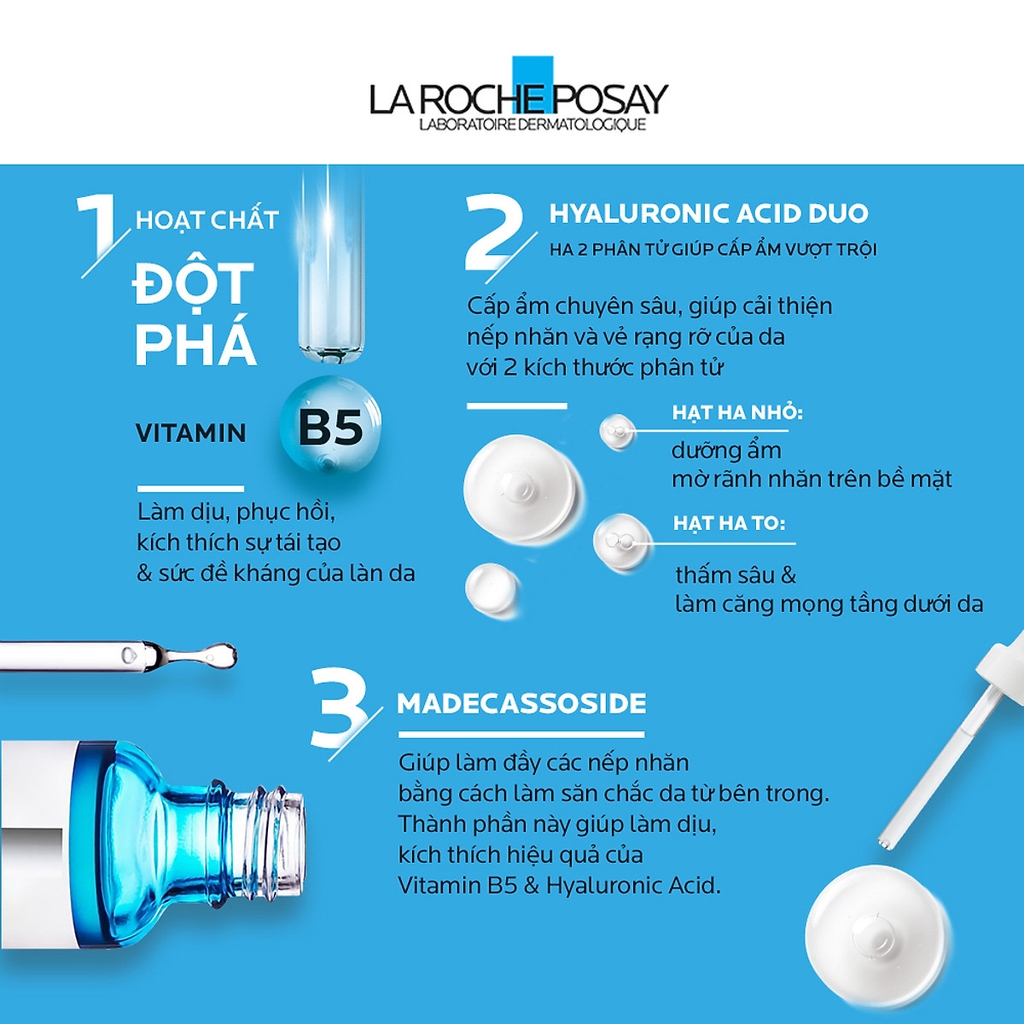 Tinh Chất Tái Tạo, Phục Hồi Da, Dưỡng Da Săn Chắc La Roche-Posay Hyalu B5 Serum 30ml