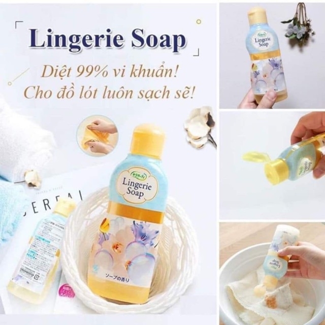 Nước giặt đồ lót an toàn cho da Lingerie Soap Nhật Bản 120ml