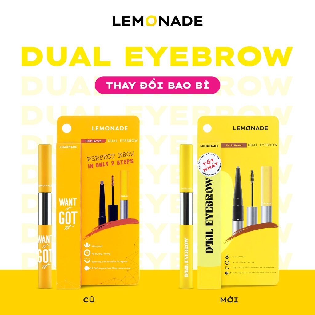 Chì Kẻ Mày 2 Đầu Lemonade Want It Got It Dual Eyebrow