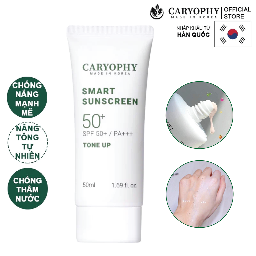 Kem Chống Nắng Nâng Tone Caryophy Smart Sunscreen SPF50+ PA+++