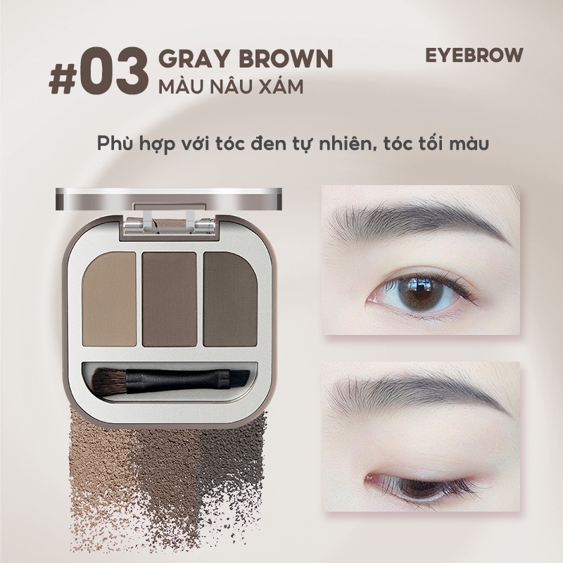 Phấn Kẻ Mày Judydoll Trang Điểm 3 Ô 2g