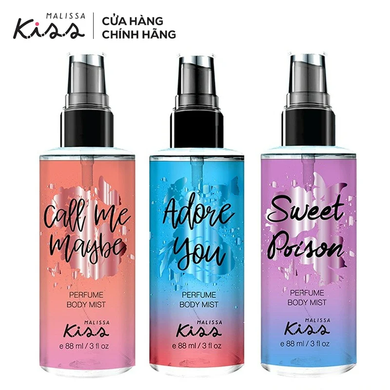 Xịt Thơm Toàn Thân Hương Nước Hoa Malissa Kiss Body Mist 88ml