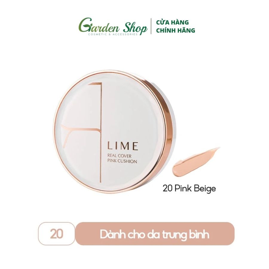 Phấn Nước Kiềm Dầu, Che Phủ Hoàn Hảo Lime Real Cover Pink Cushion SPF 50+/PA+++ 20g