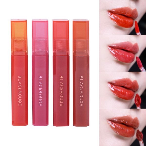 Son Tint Bóng Siêu Lì Có Màu Son Black Rouge Half N Half Water Glow 3.5g
