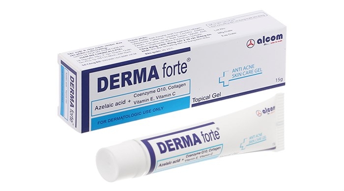 Gel trị mụn và giảm thâm sẹo Derma Forte Alcom 15g
