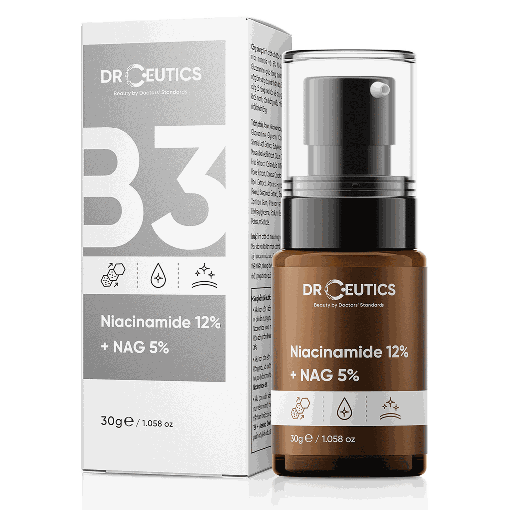 Tinh Chất Giảm Thâm Sáng Da Kiềm Dầu B3 DrCeutics Niacinamide 12%+ NAG 5% 30g