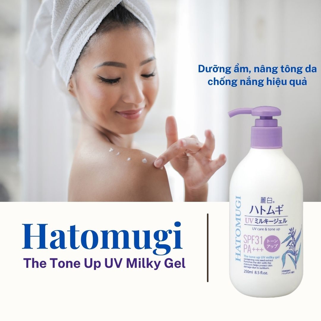 Dưỡng Thể Hatomugi Tone Up SPF 31 PA+++ 250ml