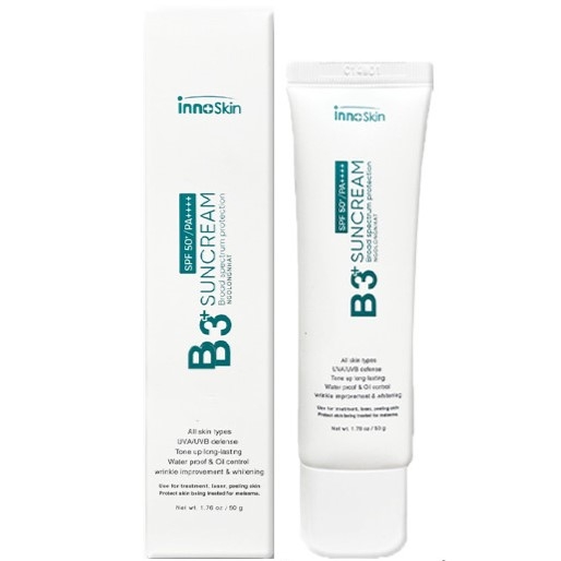 Kem Chống Nắng Nâng Tone Dưỡng Trắng Cho Da Khô Innoskin B3 SPF50+ PA++++ 50ml