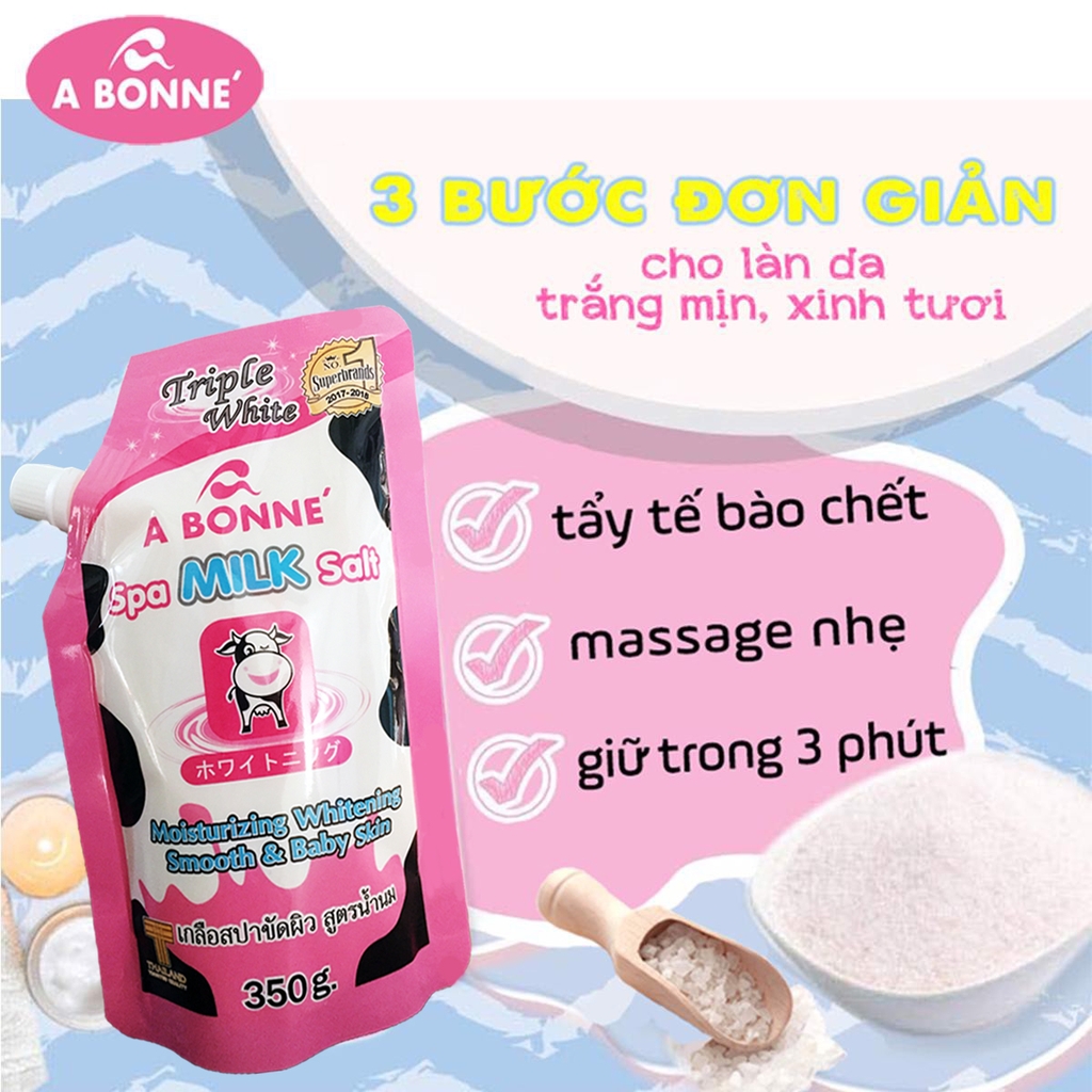Muối Tắm Tẩy Tế Bào Chết A Bonne' Spa Milk Salt Thái Lan 350g