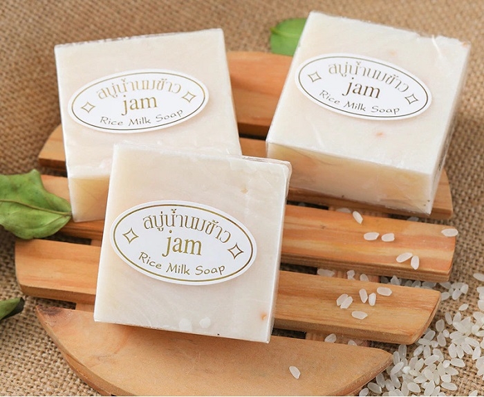 Xà Phòng Thiên Nhiên Cám Gạo Jam Rice Milk Soap Thái Lan