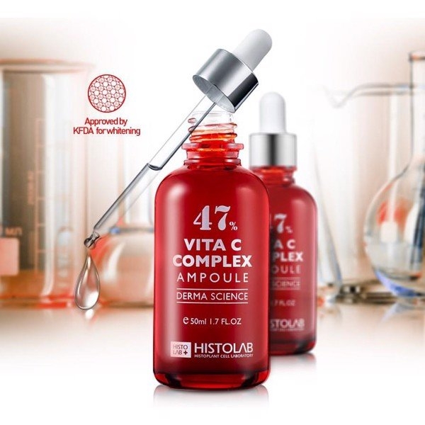 Tinh chất dưỡng trắng, mờ thâm Histolab 47% Vita C Complex Ampoule Derma Science 50ml