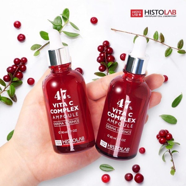 Tinh chất dưỡng trắng, mờ thâm Histolab 47% Vita C Complex Ampoule Derma Science 50ml