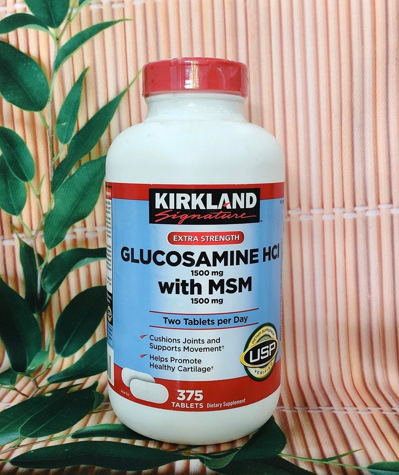 Viên Uống Bổ Khớp Kirkland Extra Strength Glucosamine HCL 1500mg 375 Viên