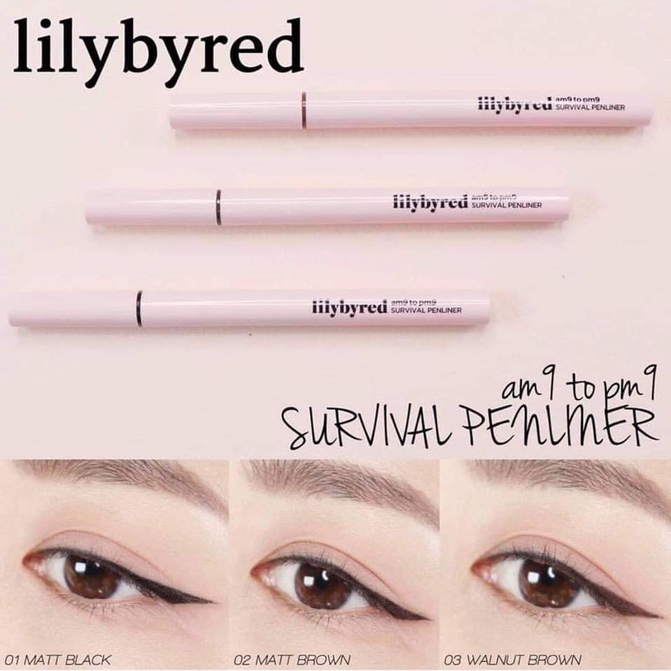 Bút Kẻ Mắt Nước Siêu Mảnh, Chống Trôi Lilybyred am9 to pm9 Survival Pen Liner 0.6g