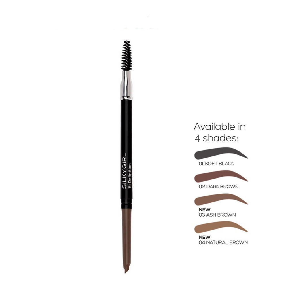 Chì Kẻ Mày Ngang Hai Đầu Tiện Lợi, Lâu Trôi Silkygirl Hi-Definition Brow Liner 0.35g