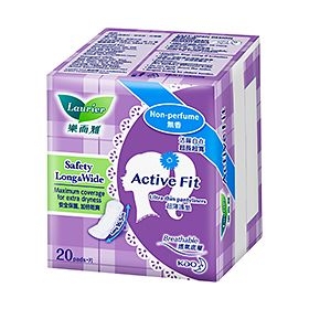 Băng Vệ Sinh Hằng Ngày Siêu Thấm Không Hương Laurier Active Fit Safety Long & Wide - 20 Miếng
