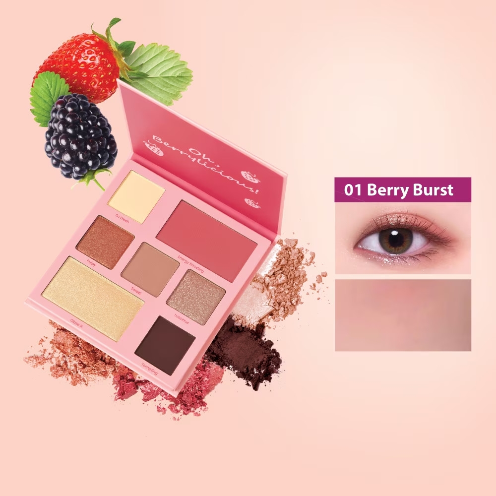 Bảng Phấn Mắt Và Má Hồng Đa Năng 7 Ô Silkygirl Eye & Face Palette 12.6g