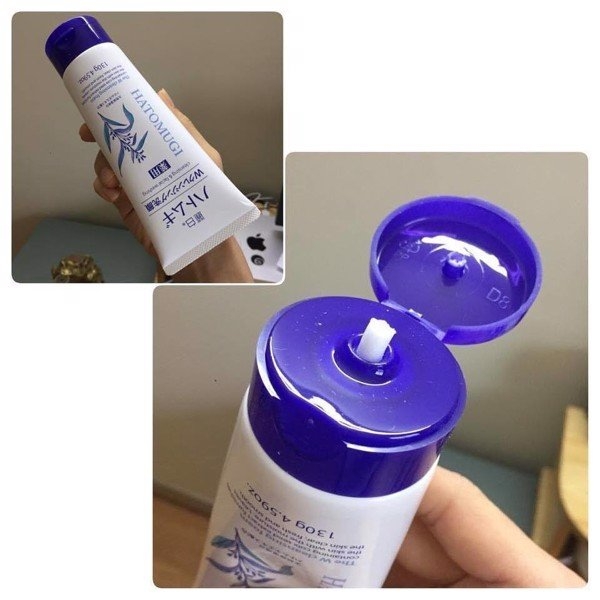 Sữa rữa mặt tẩy trang Hatomugi The W Cleansing Foam 130g