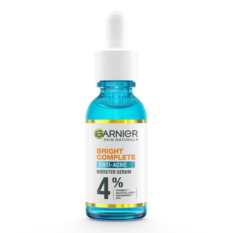 Tinh chất Giảm Mụn Mờ Thâm Cho Da Dầu Mụn Garnier Skin Naturals Bright Complete Anti - Acne Booster Serum 30ml