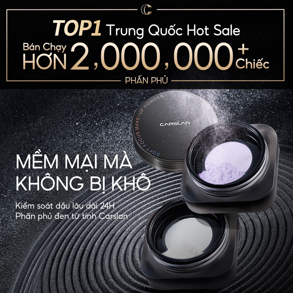Phấn Bột Kiềm Dầu, Chống Nước, Chống Mồ Hôi Carslan Soft Focus Make-Up Powder 8g