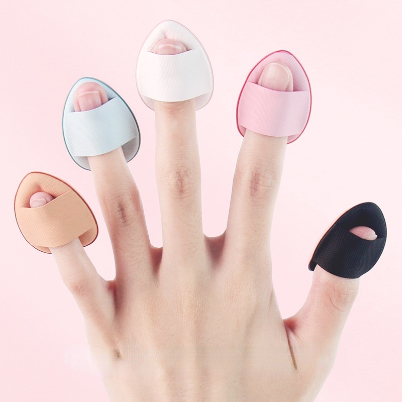 Set 2 Bông Mút ngón tay Mini Giọt Nước Mini Giúp Che Khuyết Điểm Mụn Và Quầng Thâm 