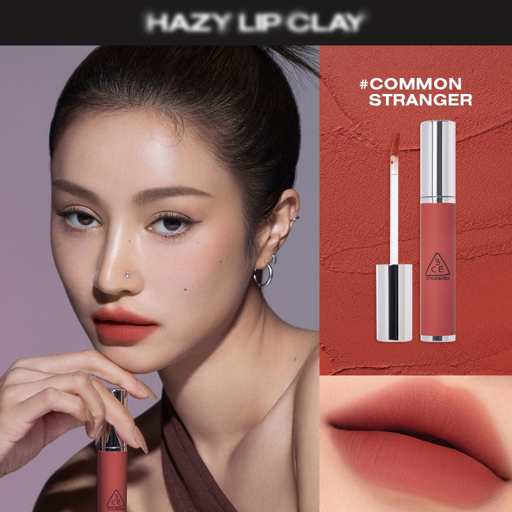 Son Kem Lì, Mịn Mượt Môi 3CE Hazy Lip Clay 4g