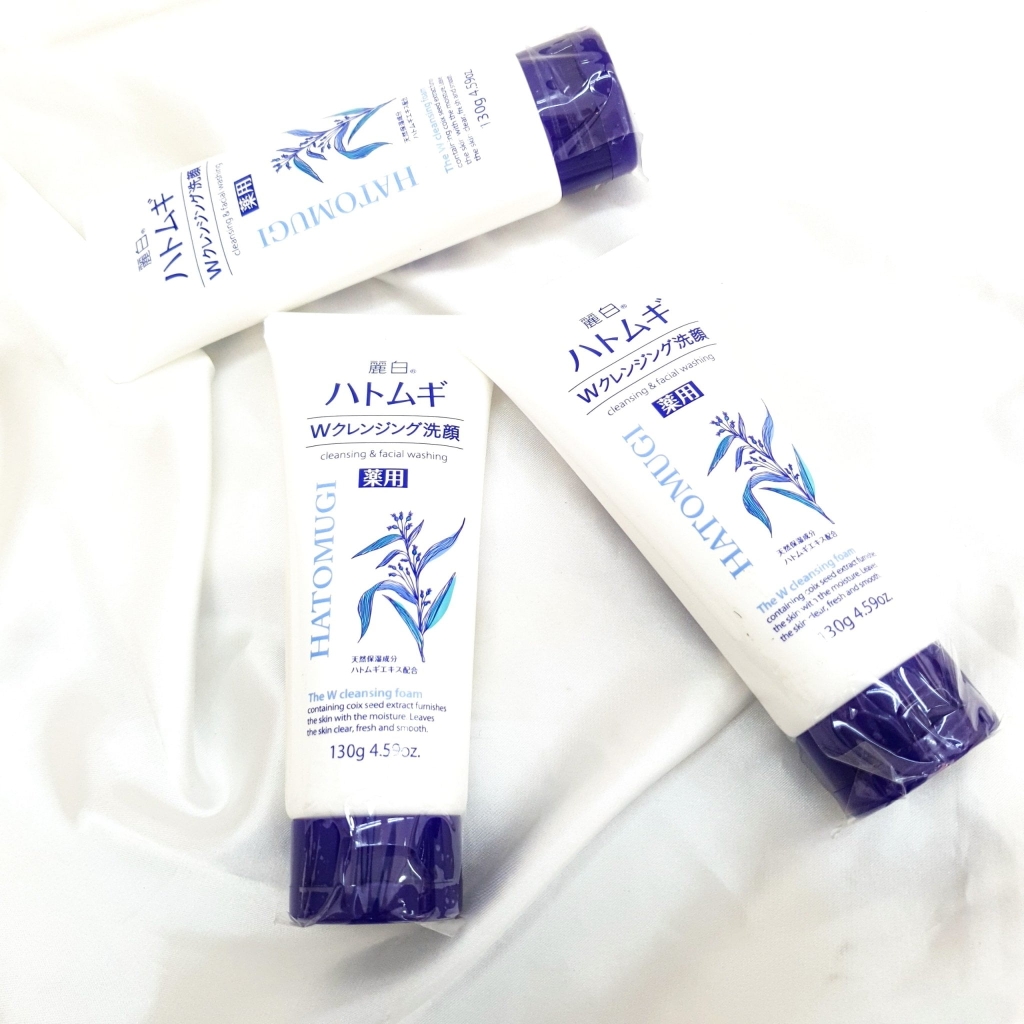 Sữa rữa mặt tẩy trang Hatomugi The W Cleansing Foam 130g
