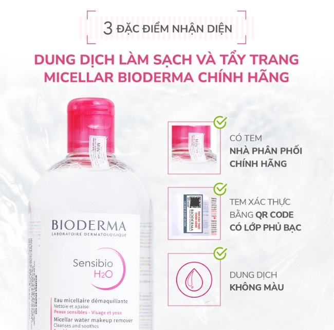 (Hàng công ty) Nước Tẩy Trang Công Nghệ Micellar Bioderma 100ml