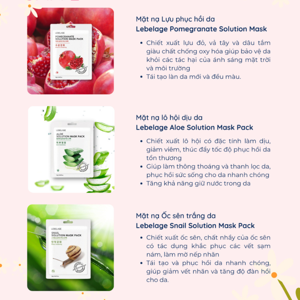 Mặt Nạ Giấy Dưỡng Trắng Da, Cấp Ẩm, HA Lebelage 25g