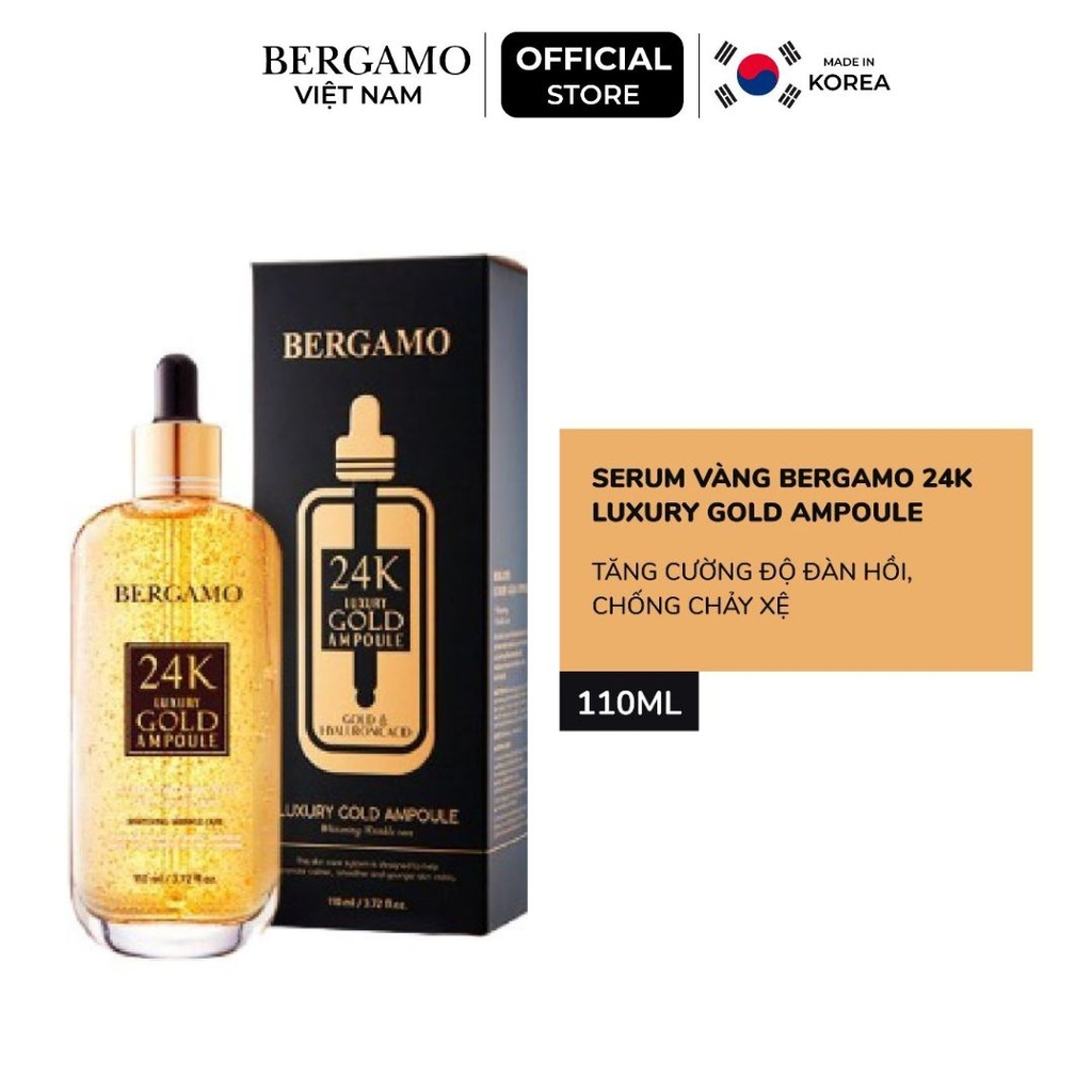 Tinh Chất Vàng Bergamo 24K Luxury Gold Ampoule 110ml