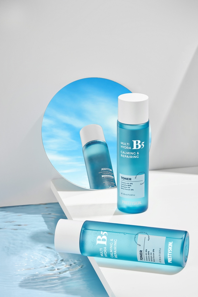 Nước Hoa Hồng Phục Hồi, Dưỡng Trắng PrettySkin Multi Hydra B5 Calming & Repairing Toner 205ml