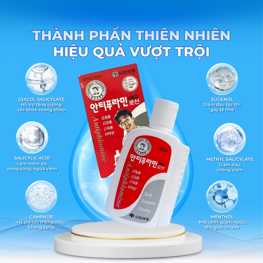 Dầu Nóng Xoa Bóp Antiphlamine Hàn Quốc 100ml
