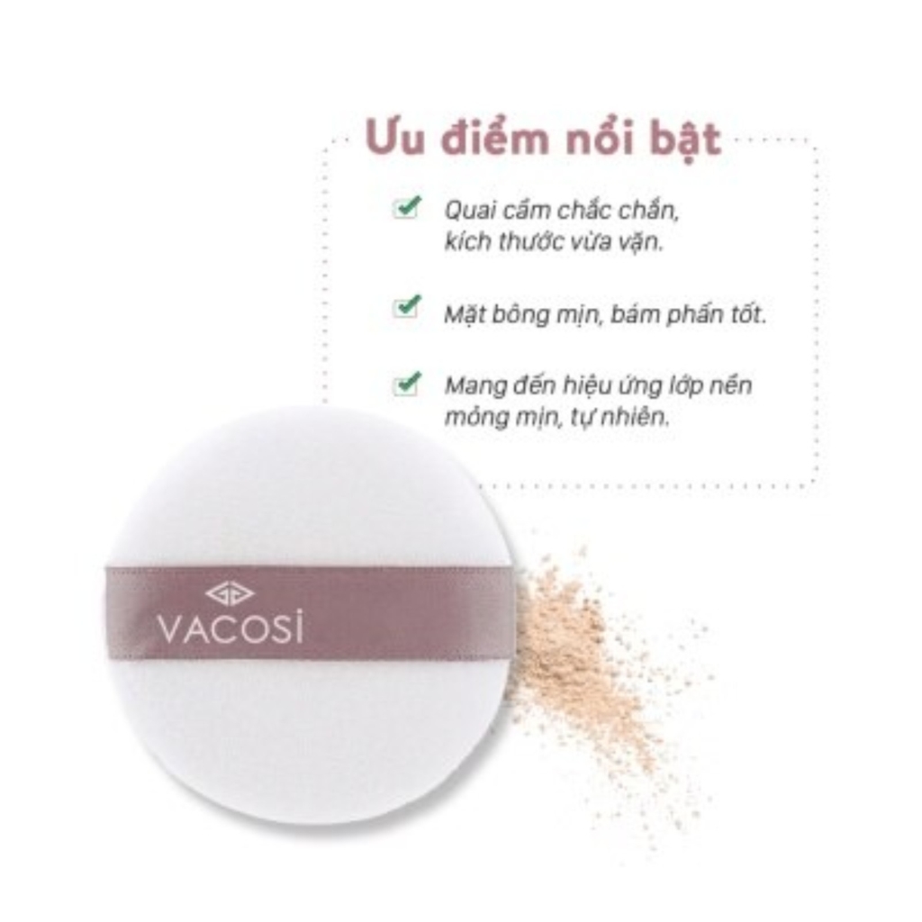 Bông Phấn Khô Vacosi Tròn Nhỏ BP19