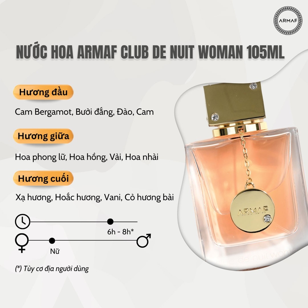 Nước Hoa Nữ Armaf Club De Nuit For Women 105ml