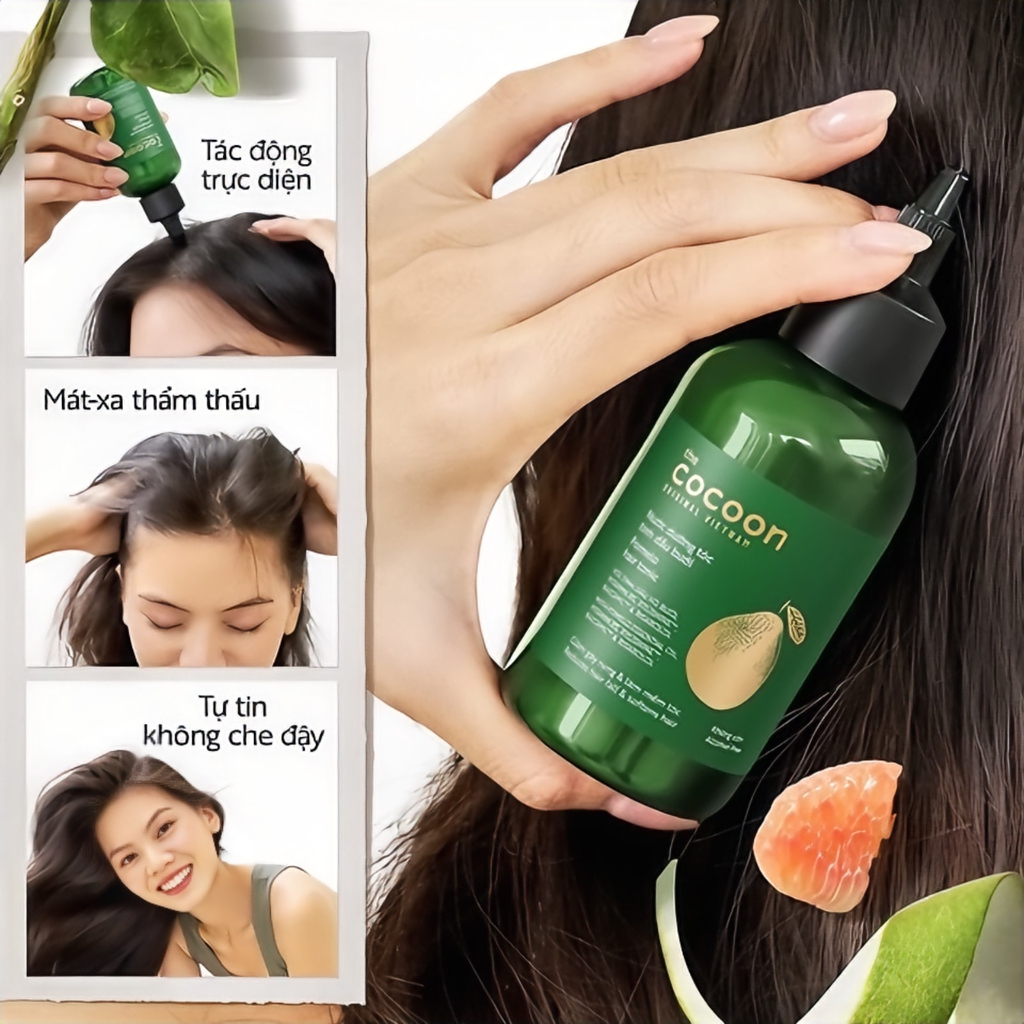 Nước Dưỡng Tóc Giảm Gãy Rụng Và Làm Mềm Tóc Tinh Dầu Bưởi The Cocoon Pomelo Hair Tonic 140ml