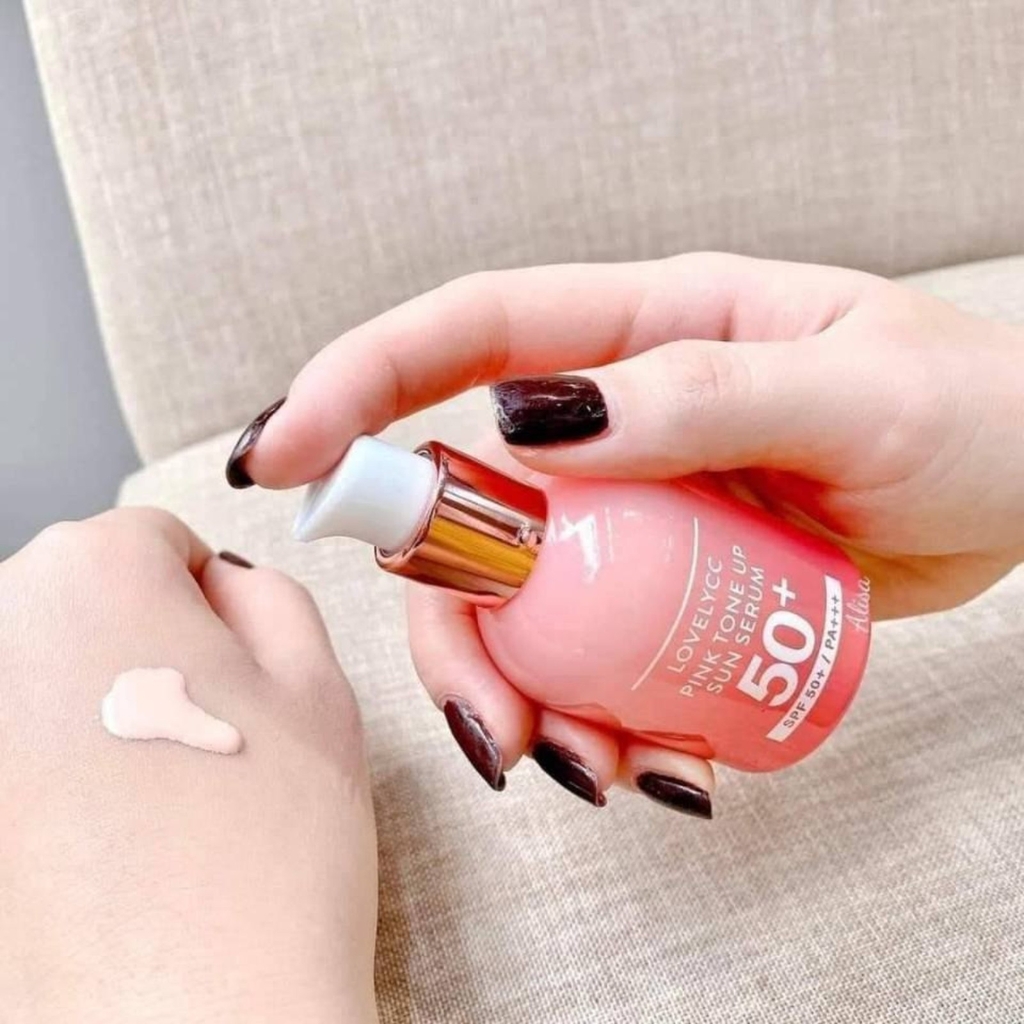 Tinh Chất Chống Nắng, Nâng Tone Da Trắng Hồng Lovely CC Pink Tone Up Sun Serum SPF 50+ PA+++