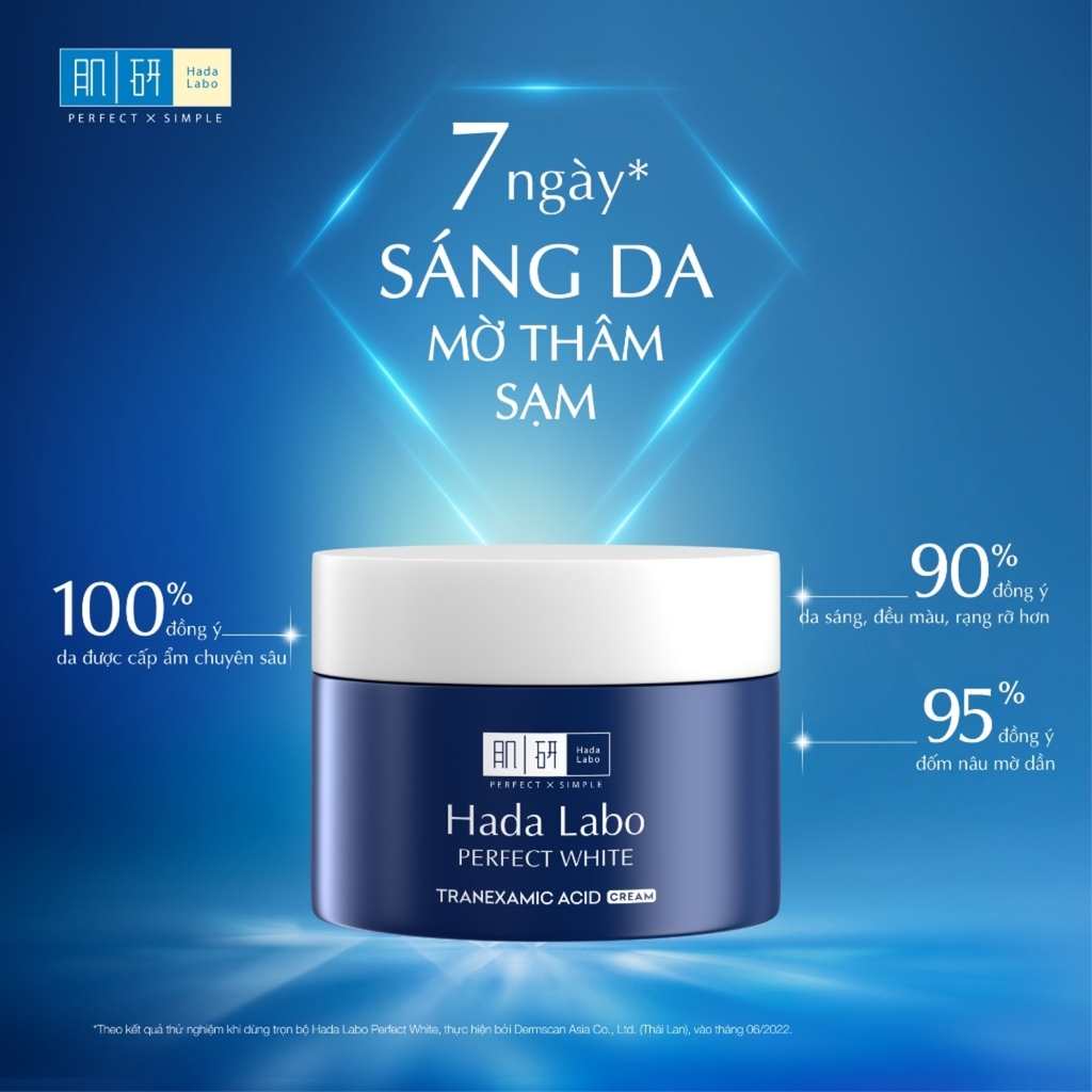 Kem Dưỡng Trắng Hada Labo Perfect White Tranexamic Acid Cream 50g