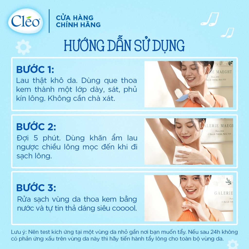 Kem Tẩy Lông Chiết Xuất Từ Bơ Cleo Avocado Hair Removal Cream Skin 50g